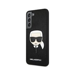 Karl Lagerfeld case for Samsung Galaxy S22 KLHCS22SSAKHBK hard case black Saffiano Karl`s Head cena un informācija | Telefonu vāciņi, maciņi | 220.lv