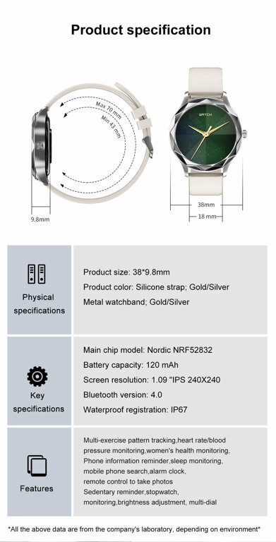 Pacific 27 Steel Rose Gold cena un informācija | Viedpulksteņi (smartwatch) | 220.lv