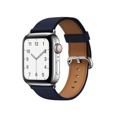 Кожаный ремешок Classic Buckle для Apple Watch — темно-синий, 38/40/41 мм цена и информация | Аксессуары для смарт-часов и браслетов | 220.lv