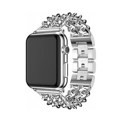 Ремешок из нержавеющей стали Chain для Apple Watch, серебряный, 42/44/45 мм цена и информация | Аксессуары для смарт-часов и браслетов | 220.lv