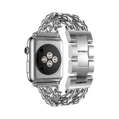 Ремешок из нержавеющей стали Chain для Apple Watch, серебряный, 42/44/45 мм цена и информация | Аксессуары для смарт-часов и браслетов | 220.lv