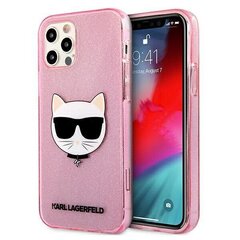 Karl Lagerfeld case for iPhone 12 Pro Max 6,7&quot; KLHCP12LCHTUGLP pink hard case Glitter Choupette cena un informācija | Telefonu vāciņi, maciņi | 220.lv