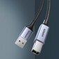 Ugreen uSB Type B Printer Cable (Male) - USB 2.0 (Male) 480 Mbps 5m Black (US369 90560) cena un informācija | Savienotājkabeļi | 220.lv