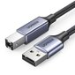 Ugreen uSB Type B Printer Cable (Male) - USB 2.0 (Male) 480 Mbps 5m Black (US369 90560) cena un informācija | Savienotājkabeļi | 220.lv