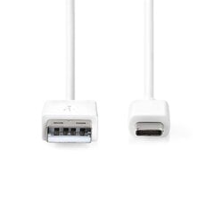 C tipa kabelis, 1 m, balts, USB 2.0 cena un informācija | Savienotājkabeļi | 220.lv