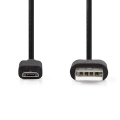 Mikro USB kabelis, 5m, melns, USB 2.0, plastmasas maisiņā cena un informācija | Savienotājkabeļi | 220.lv