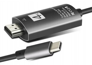 Телефонный кабель MHL USB тип C - Hdmi, потоковая передача 4K цена и информация | Адаптеры и USB разветвители | 220.lv