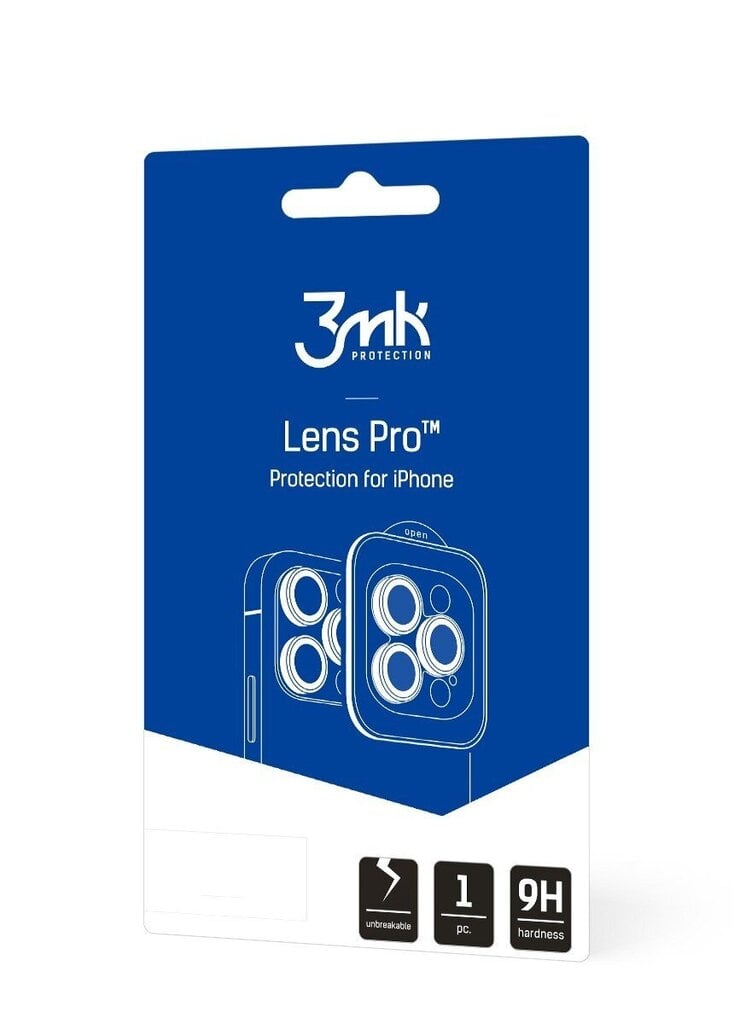 Aizsargstikls kameras 3MK Lens Pro Apple iPhone 14 Pro/14 Pro Max цена и информация | Ekrāna aizsargstikli | 220.lv