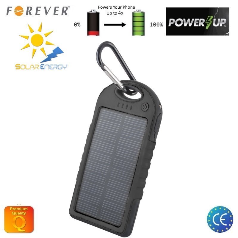 Внешний аккумулятор («Power bank») Портативный аккумулятор Forever STB-200  Solar Power Bank, 5000 мАч цена | 220.lv