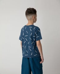 Футболка для мальчиков Gulliver, темно-синяя, с принтом цена и информация | Рубашки для мальчиков | 220.lv