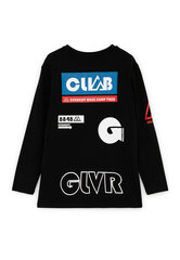 Футболка оверсайз черная с шрифтовыми принтами для мальчиков Gulliver цена и информация | Рубашки для мальчиков | 220.lv