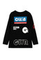 T-krekls oversize melns ar fontu apdruku zēniem Gulliver cena un informācija | Zēnu krekli | 220.lv