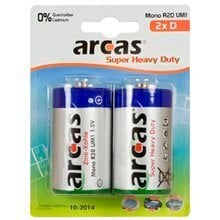 Baterijas Arcas Super Heavy Duty LR20, 2 gab. cena un informācija | Baterijas | 220.lv