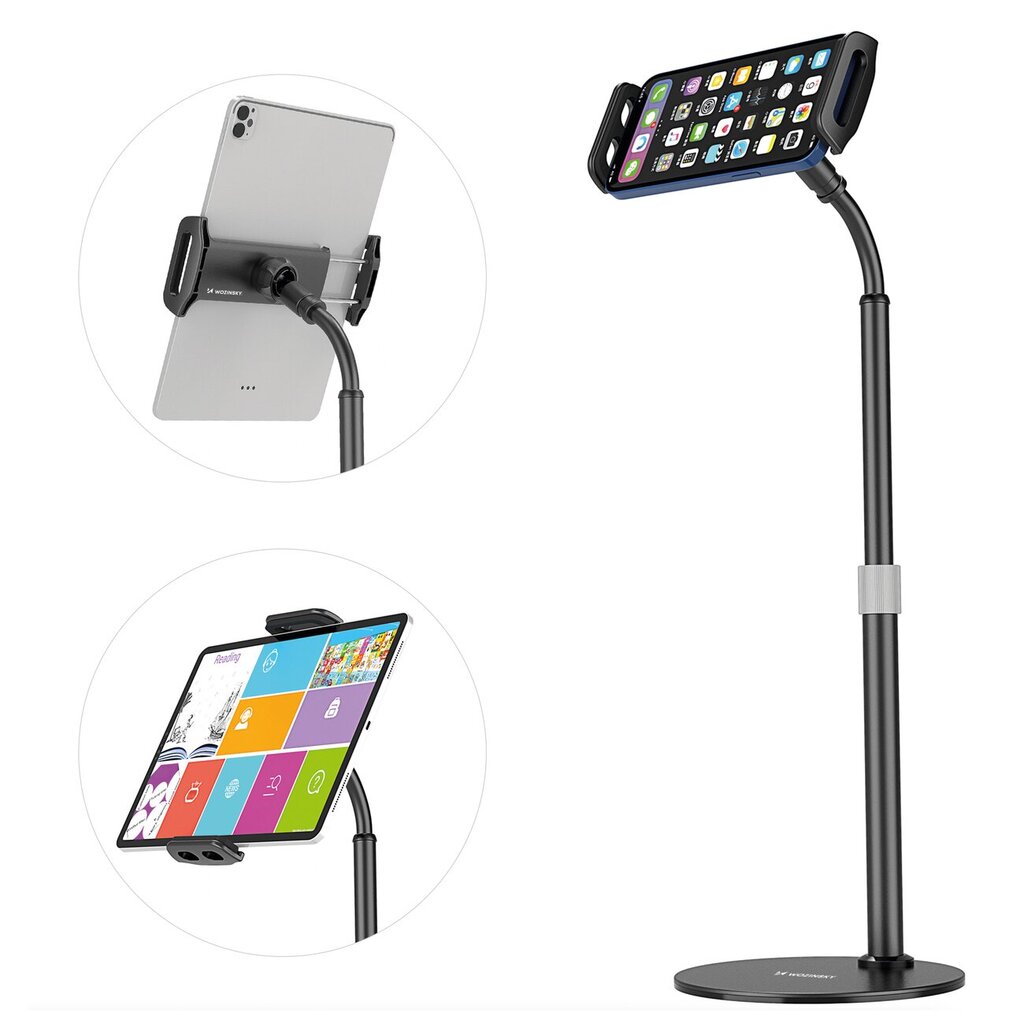Wozinsky stand for tablet and phone on the desk black (WTHBK4) цена и информация | Auto turētāji | 220.lv