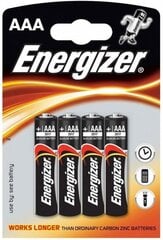 BATERIJAS ENERGIZER AAA, LR03, 4 GAB. цена и информация | Батарейки | 220.lv