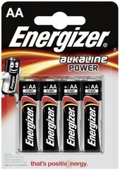 Baterijas Energizer Alkaline Power, AA (LR6), 4 gab. cena un informācija | Energizer Mājai un remontam | 220.lv