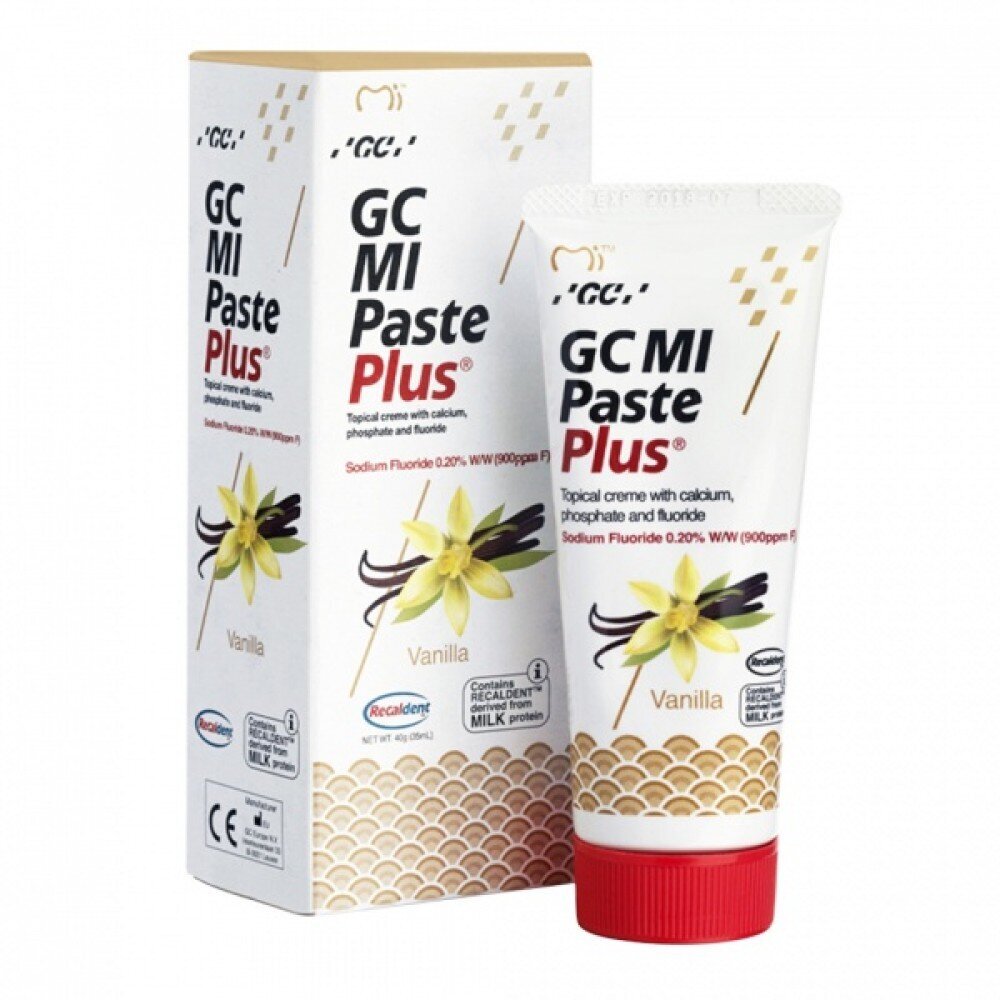 GC Mi Paste Plus Recaldent zobu krēms ar fluoru, Vaniļa garša, 35 ml цена и информация | Zobu pastas, birstes | 220.lv