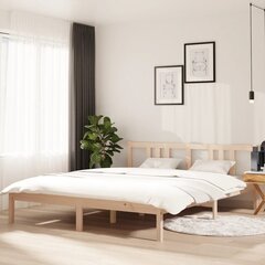 Кровать из массивной сосны, натуральный цвет, 200 x 160 см цена и информация | Кровати | 220.lv