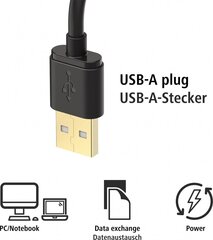 Hama 178327, USB-A - microUSB, USB-C, 1 m cena un informācija | Savienotājkabeļi | 220.lv