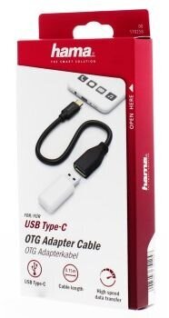 Hama 001782580000, USB-A-USB-C, 0.15 m cena un informācija | Savienotājkabeļi | 220.lv