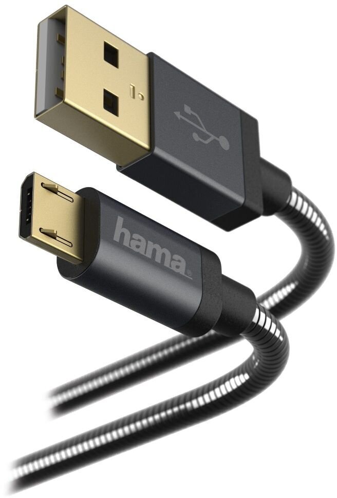 Hama 001736250000, microUSB-USB A, 1.5 m cena un informācija | Savienotājkabeļi | 220.lv