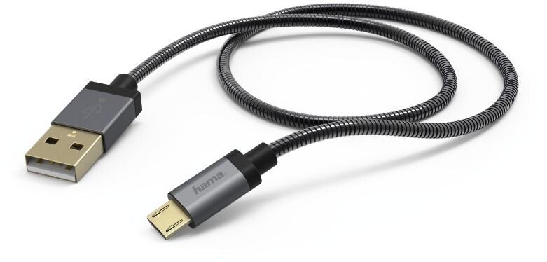 Hama 001736250000, microUSB-USB A, 1.5 m cena un informācija | Savienotājkabeļi | 220.lv