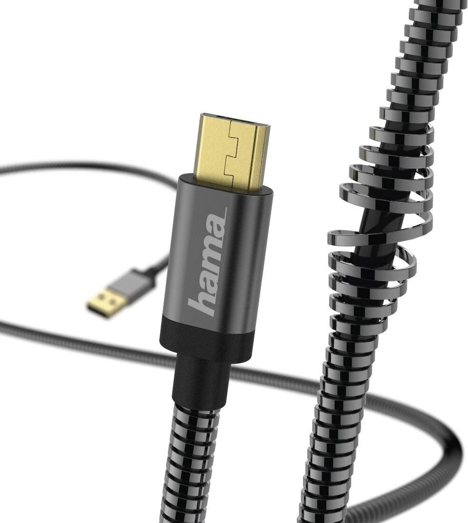 Hama 001736250000, microUSB-USB A, 1.5 m cena un informācija | Savienotājkabeļi | 220.lv