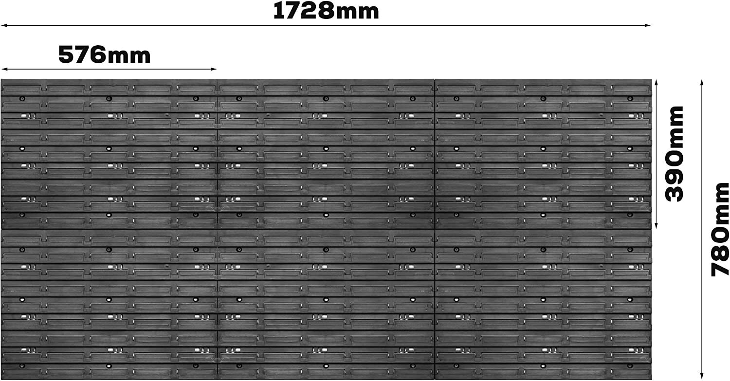 178 x 78 cm Sienas plaukts 30 Uzglabāšanas kastes Vāks Instrumentu Turētājs Kraušanas kastes Darbnīcas Darbagalds цена и информация | Instrumentu kastes | 220.lv