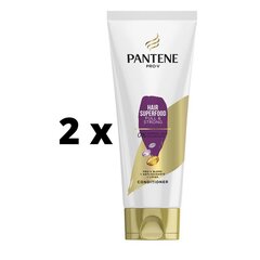 Бальзам Pantene 3MM Superfood, 200 мл x 2 шт. упаковка цена и информация | Бальзамы, кондиционеры | 220.lv