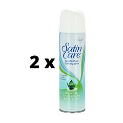 Skūšanās želeja SATIN CARE Sensitive, 200 ml x 2 gab. cena un informācija | Skūšanās piederumi, kosmētika | 220.lv