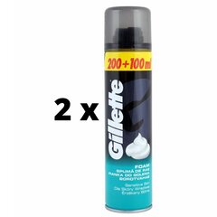 Skūšanās putas Gillette Sensitive, 200+100 ml x 2 gab. cena un informācija | Skūšanās piederumi, kosmētika | 220.lv