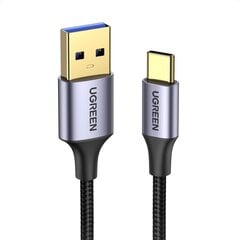 Ugreen US187 USB3.0 A/M to USB-C/M 1M Cable with Dark Gray Aluminum Sheath Black cena un informācija | Savienotājkabeļi | 220.lv