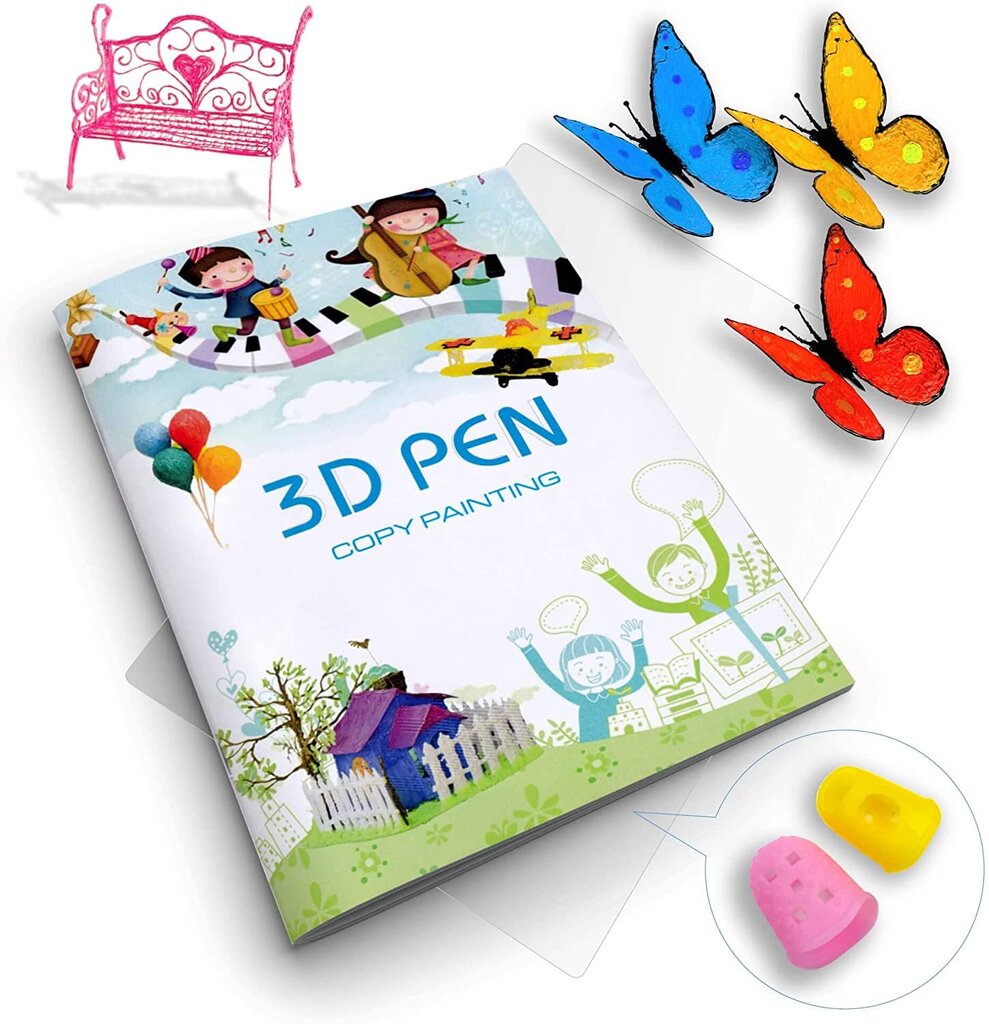 3D pildspalvu rakstu grāmata A4, 40 lapas. cena un informācija | Smart ierīces un piederumi | 220.lv