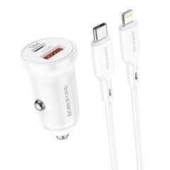 Автомобильная зарядка Borofone BZ18A USB-A/Type-C PD20W+QC3.0 черная цена и информация | Зарядные устройства для телефонов | 220.lv