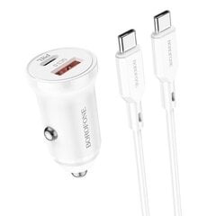 Автомобильная зарядка Borofone BZ18A USB-A/Type-C PD20W+QC3.0 черная цена и информация | Зарядные устройства для телефонов | 220.lv