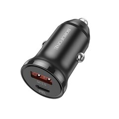 Автомобильная зарядка Borofone BZ18A USB-A/Type-C PD20W+QC3.0 белая цена и информация | Зарядные устройства для телефонов | 220.lv