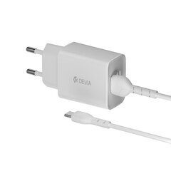 Devia wall charger Smart PD 20W 1x USB-C white + Lightning - USB-C cable V2 цена и информация | Зарядные устройства для телефонов | 220.lv