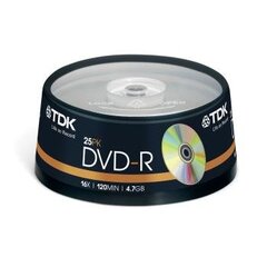 TDK DVD-R 4.7GB cena un informācija | Vinila plates, CD, DVD | 220.lv