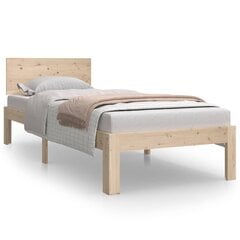 Каркас кровати, 75x190см, массив дерева, односпальная цена и информация | Кровати | 220.lv