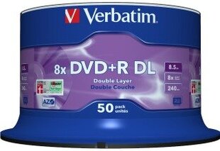 Verbatim DVD+R DL цена и информация | Виниловые пластинки, CD, DVD | 220.lv