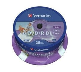 DVD+R диски Verbatim 43667 цена и информация | Виниловые пластинки, CD, DVD | 220.lv