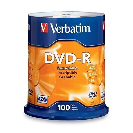 Verbatim DVD-R 4,7GB 16 x100, 43549 cena un informācija | Vinila plates, CD, DVD | 220.lv
