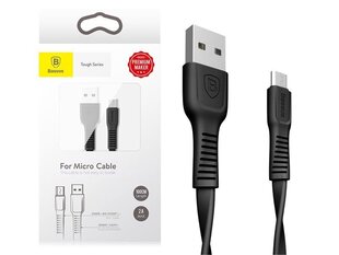 USB Kabelis Baseus Tough Type-C 2A 1M melns CATZY-B01 cena un informācija | Savienotājkabeļi | 220.lv
