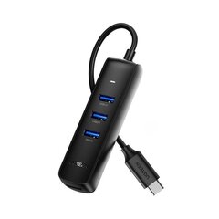 UGREEN CM416 4in1 USB to 4x USB adapter 0.25m (black) cena un informācija | Adapteri un USB centrmezgli | 220.lv