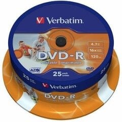 Диски DVD-R Verbatim 43538 цена и информация | Виниловые пластинки, CD, DVD | 220.lv