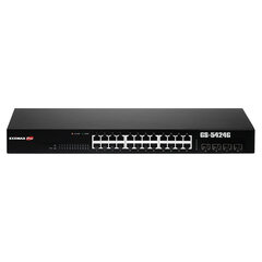 Сетевой коммутатор Edimax GS-5424G, управляемый Gigabit Ethernet (10/100/1000) 1U, черный цена и информация | Коммутаторы (Switch) | 220.lv