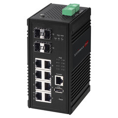 Сетевой коммутатор Edimax IGS-5408P, управляемый Gigabit Ethernet (10/100/1000) Power over Ethernet (PoE), черный цена и информация | Коммутаторы (Switch) | 220.lv