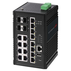 Сетевой коммутатор Edimax IGS-5416P, управляемый Gigabit Ethernet (10/100/1000) Power over Ethernet (PoE), черный цена и информация | Коммутаторы (Switch) | 220.lv