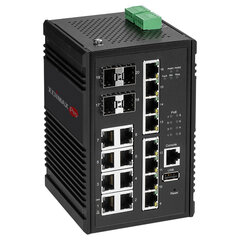 Сетевой коммутатор Edimax IGS-5416P, управляемый Gigabit Ethernet (10/100/1000) Power over Ethernet (PoE), черный цена и информация | Коммутаторы (Switch) | 220.lv