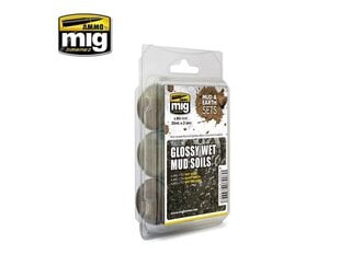 AMMO MIG - vecināšanas komplekts GLOSSY WET MUD SOILS, 7442 cena un informācija | Modelēšanas un zīmēšanas piederumi | 220.lv